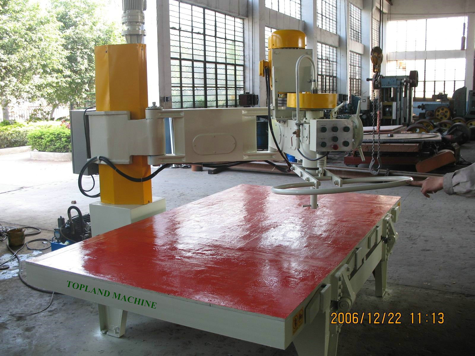 single head stone polishing machine with table